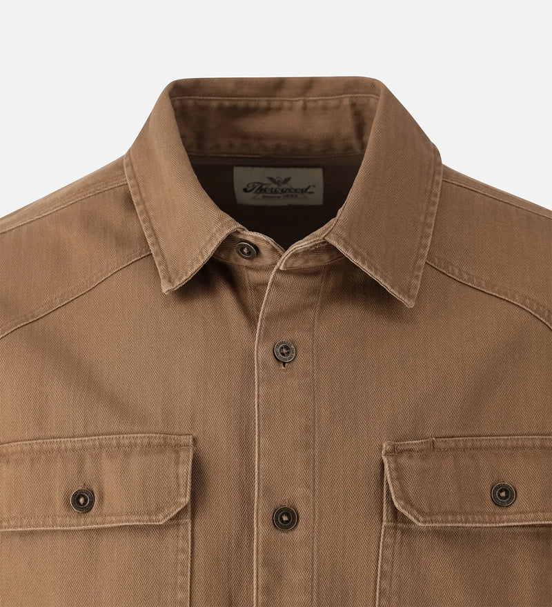 Load image into Gallery viewer, TG206135 - Thorogood Men&#39;s Stone Wash Herringbone Button Overshirt

