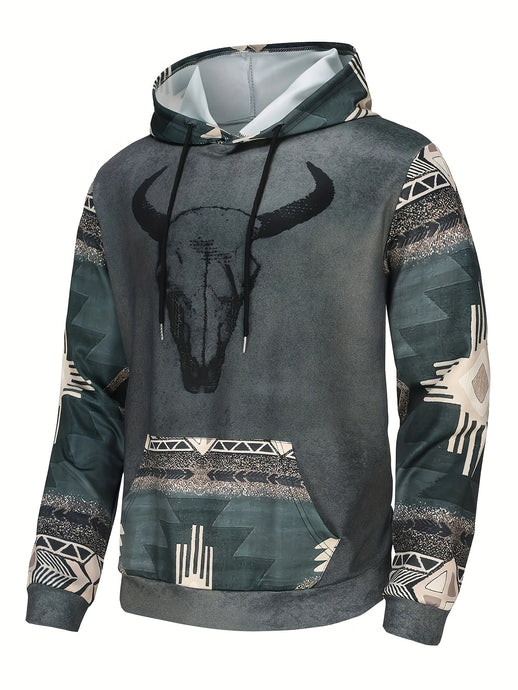 TMSWST5 - Bull Head/Aztec Print Sweatshirt