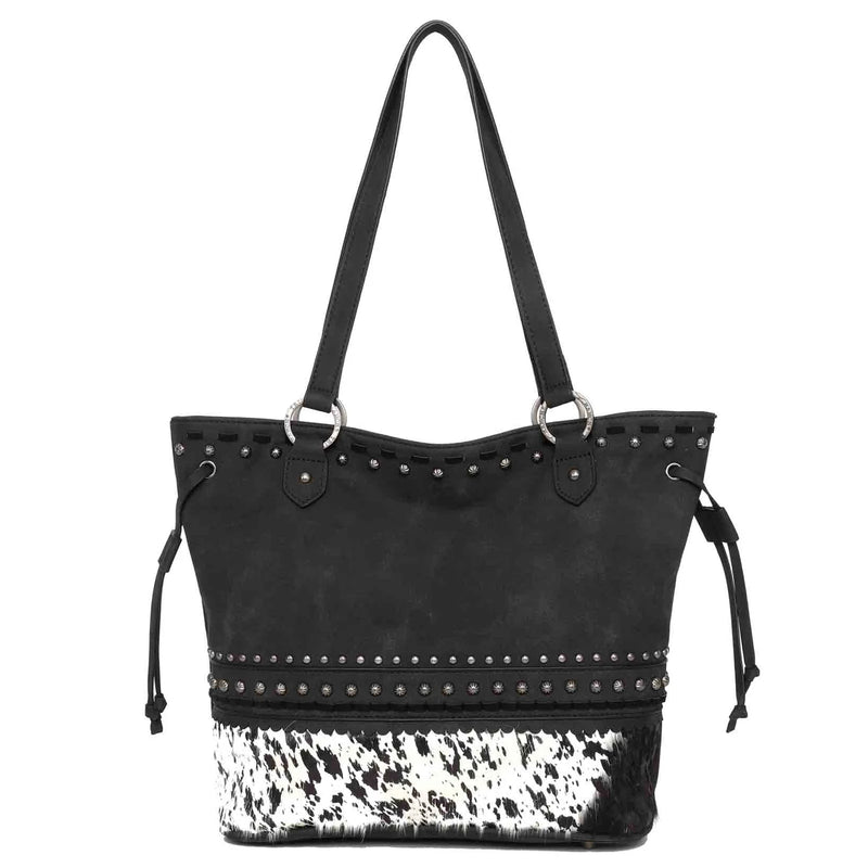 Load image into Gallery viewer, TR142G-8317BK - Trinity Ranch Hair-On Cowhide Collection Concealed Carry Tote
