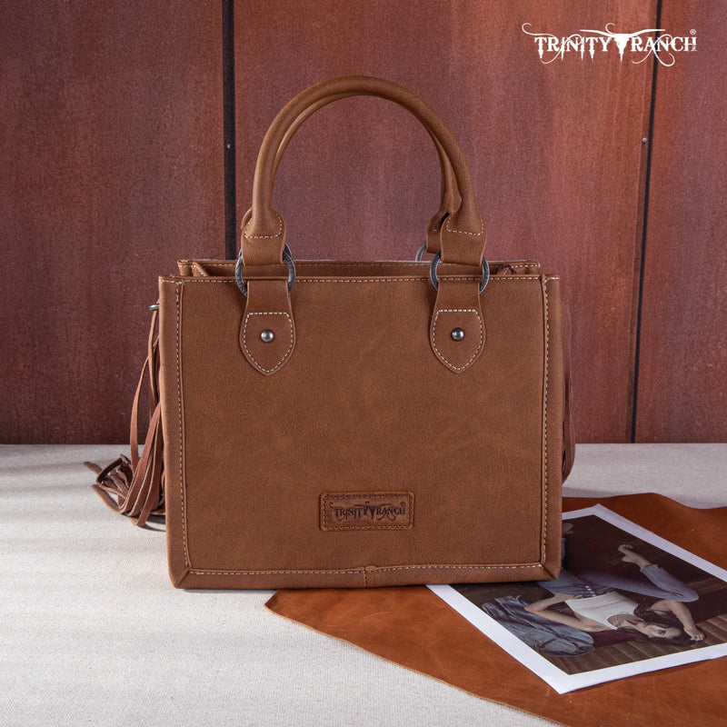 Load image into Gallery viewer, TR146-8120BR - Trinity Ranch Hair-On Cowhide Tote/Crossbody
