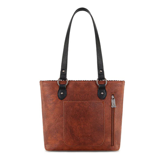 TR192G-8317LBR - Trinity Ranch Concho Collection Concealed Carry Tote - Light Brown