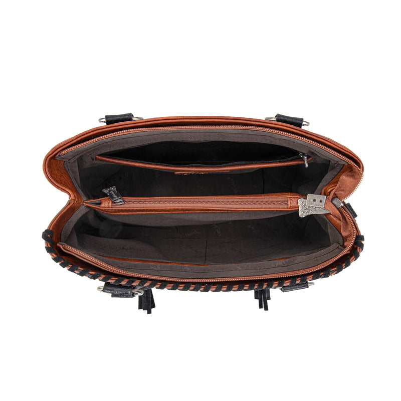 Load image into Gallery viewer, TR192G-8322BR - Trinity Ranch Concho Collection Tote/Crossbody
