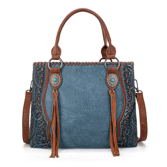 TR192G-8322JN - Trinity Ranch Concho Collection Tote/Crossbody