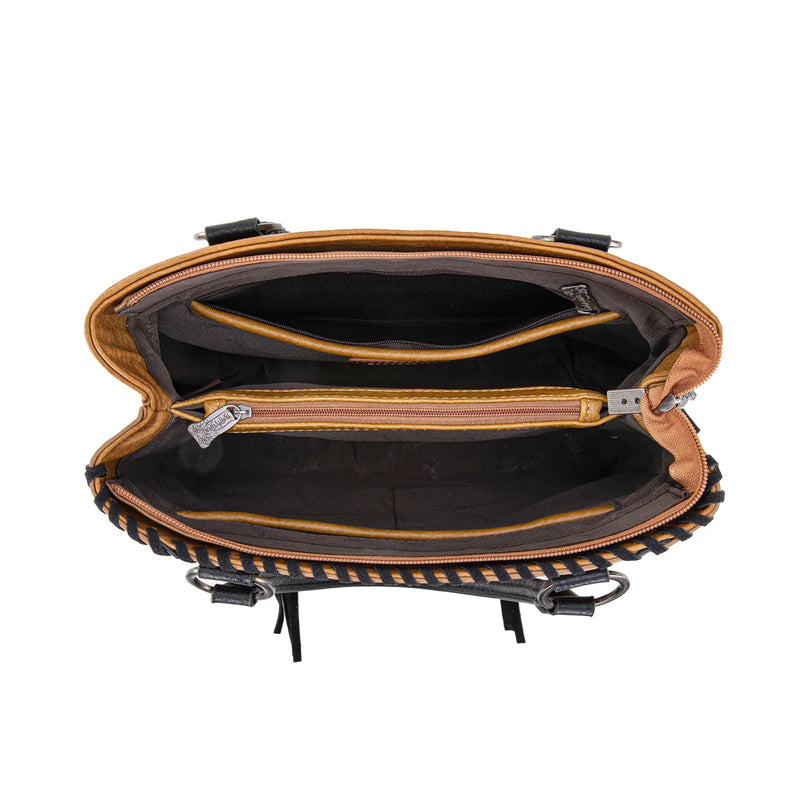 Load image into Gallery viewer, TR192G-8322LBR - Trinity Ranch Concho Collection Tote/Crossbody
