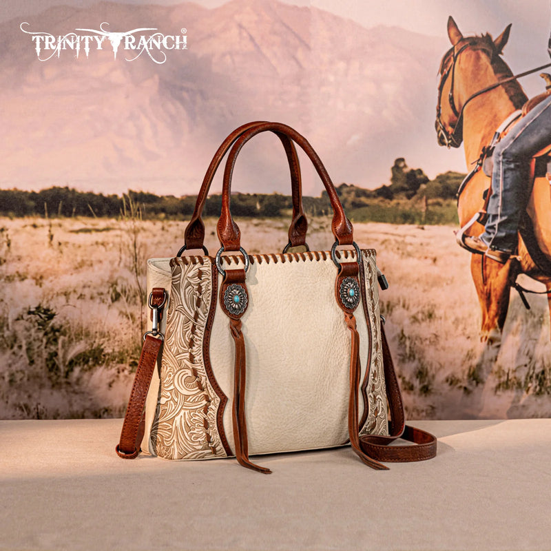Load image into Gallery viewer, TR192G-8322TN - Trinity Ranch Concho Collection Tote/Crossbody
