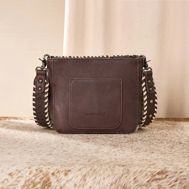 Load image into Gallery viewer, TR207-8360CF - Trinity Ranch Cowhide Fringe Crossbody Bag - Coffee

