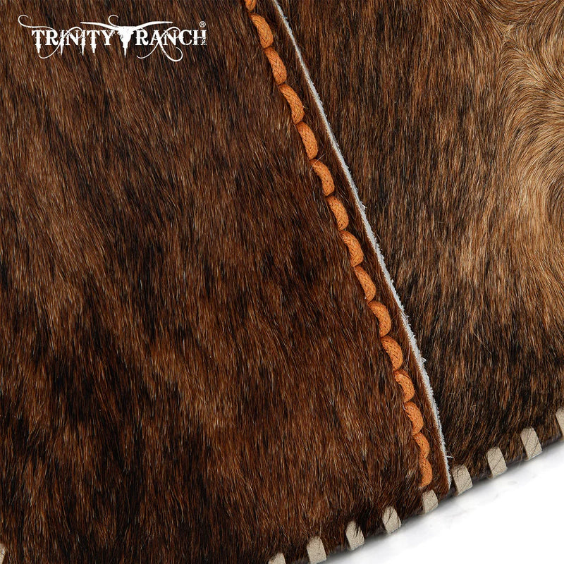 Load image into Gallery viewer, TR208-8360CF - Trinity Ranch Cowhide ＆ Tooled Leather Hobo Crossbody Bag - Coffee
