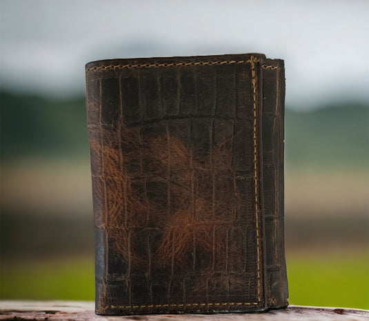 TXMC-400T - Twisted X Gator Print Tri-Fold Wallet
