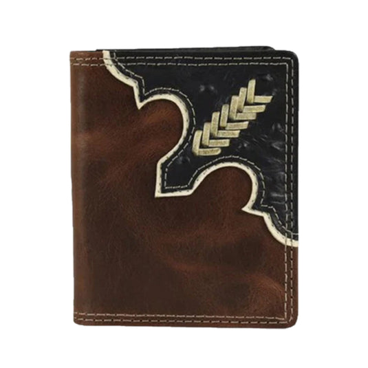 2122766W8 - Justin FP Card Wallet Brown W/Rawhide