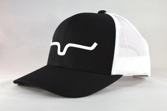 KM24 - Kimes Ranch Weekly Trucker Hat - Black & White