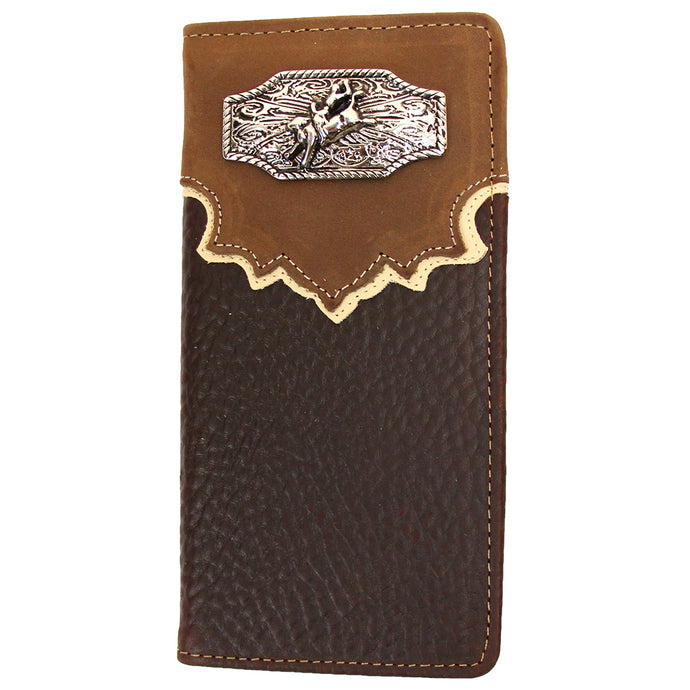 W101 - RockinLeather Rodeo Wallet w/ Bull Rider Concho