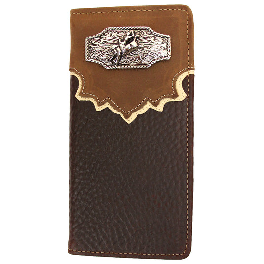 W101 - RockinLeather Rodeo Wallet w/ Bull Rider Concho