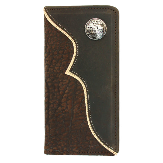 W105 - RockinLeather Rodeo Wallet w/ Cowboy Prayer Concho