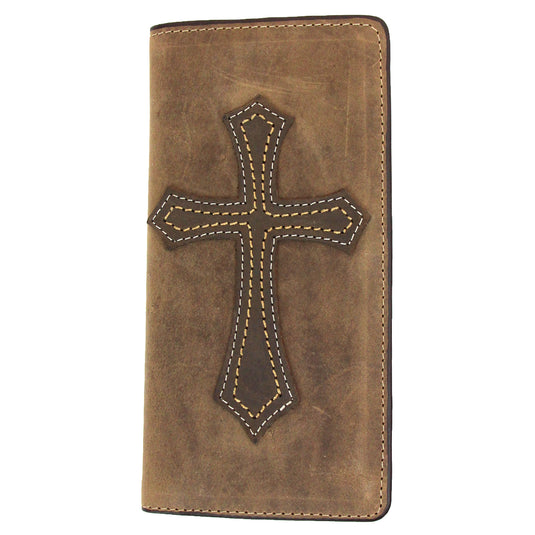 W107 - RockinLeather Rodeo Wallet w/ Cross Overlay