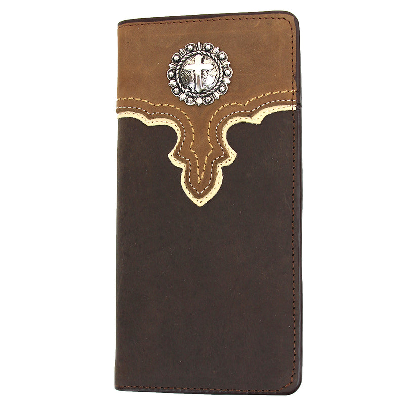 Load image into Gallery viewer, W108 - RockinLeather Rodeo Wallet w/ Cross Concho
