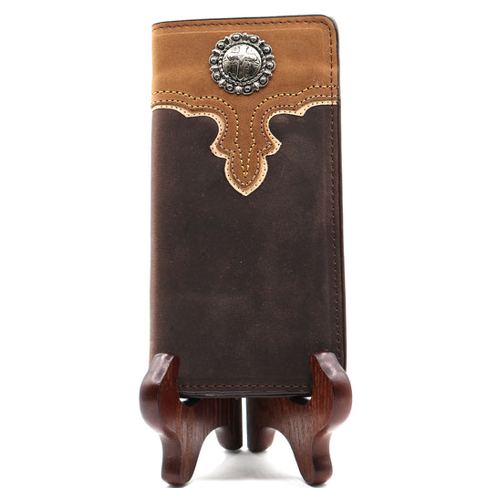 W108 - RockinLeather Rodeo Wallet w/ Cross Concho