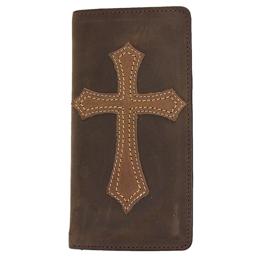 W109 - RockinLeather Rodeo Wallet with Cross Overlay