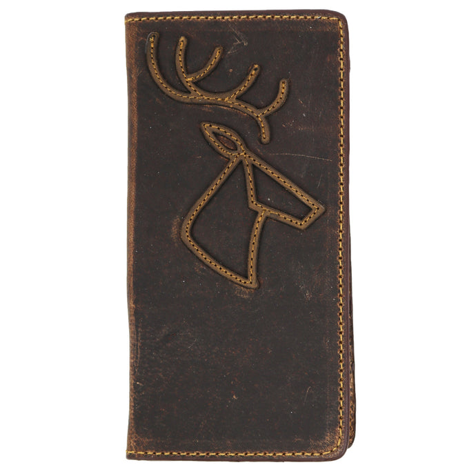 W122 - RockinLeather Rodeo Wallet w/ Raised Leather Deer Silhouette