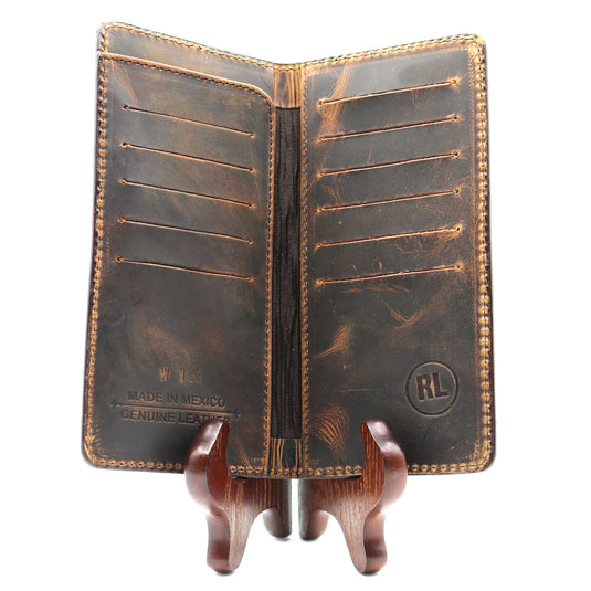 W129 - RockinLeather Rodeo Wallet w/ Embroidered 2nd Amendment