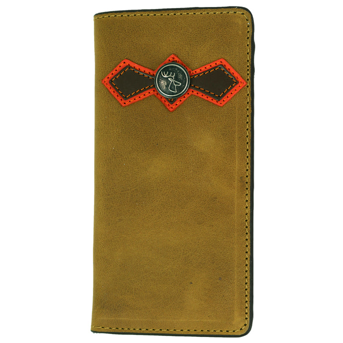 W130 - RockinLeather Rodeo Wallet w/ Deer Silhouette Concho