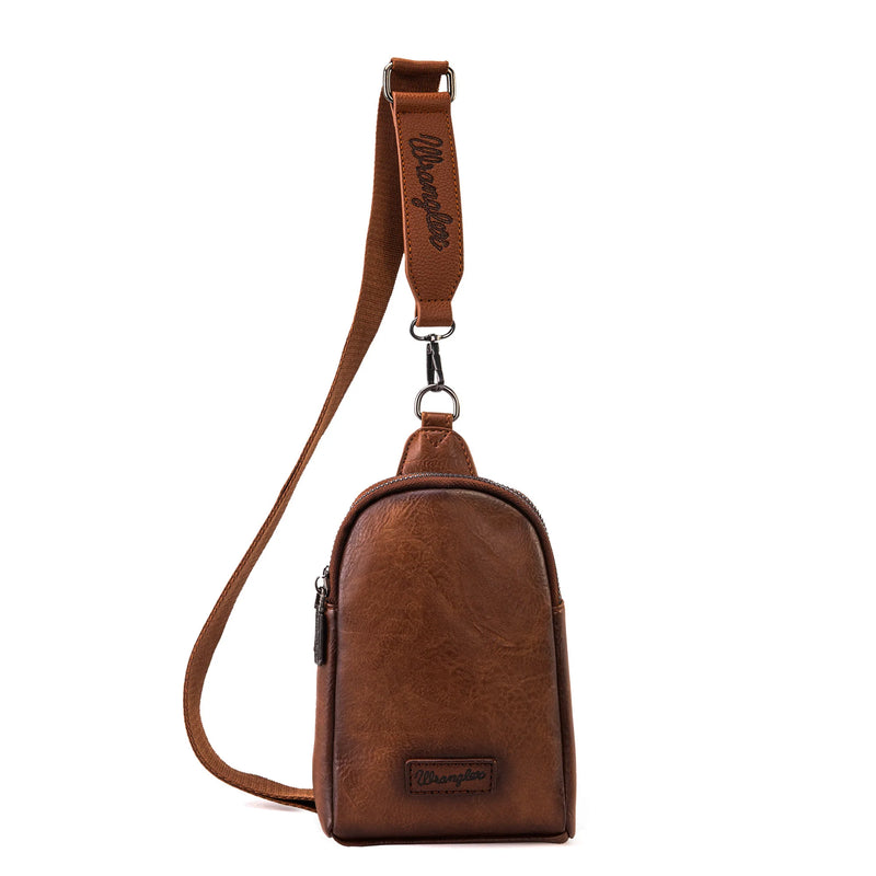 Load image into Gallery viewer, WG87-210ADBR - Wrangler Sling Bag/Crossbody/Chest Bag - Dark Brown
