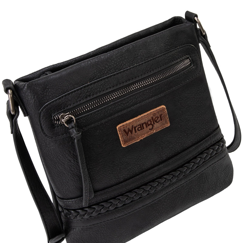 Load image into Gallery viewer, WG97G-9360BK - Wrangler Braided Concealed Carry Crossbody - Black
