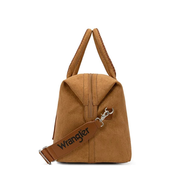 Load image into Gallery viewer, WG-HB-543-5110-BR - Wrangler Braided Handle Duffle/Crossbody Bag - Brown
