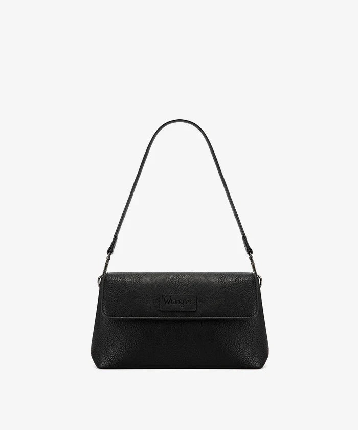 Load image into Gallery viewer, WG-HB-573-2003-BK - Wrangler Retro Flap Shoulder Bag - Black
