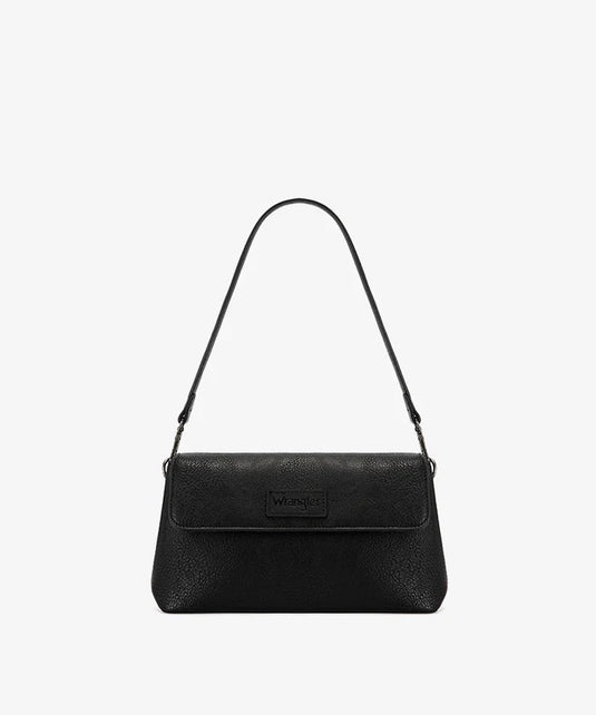 WG-HB-573-2003-BK - Wrangler Retro Flap Shoulder Bag - Black