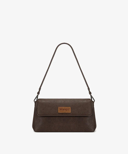 WG-HB-573-2003-CF - Wrangler Retro Flap Shoulder Bag - Coffee