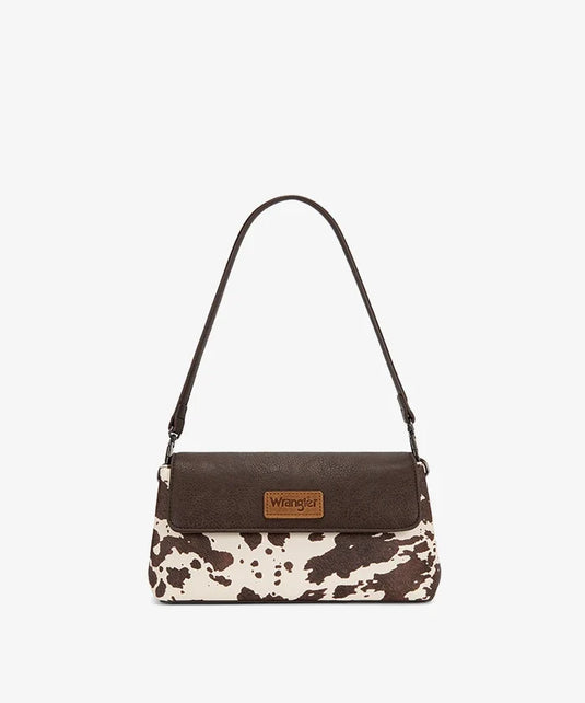 WG-HB-573-2003-CW-CF - Wrangler Retro Flap Shoulder Bag - Cow-Coffee