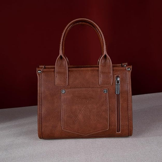 WG102-8120SLP - Wrangler Leopard Print Concealed Carry Tote/Crossbody Leopard