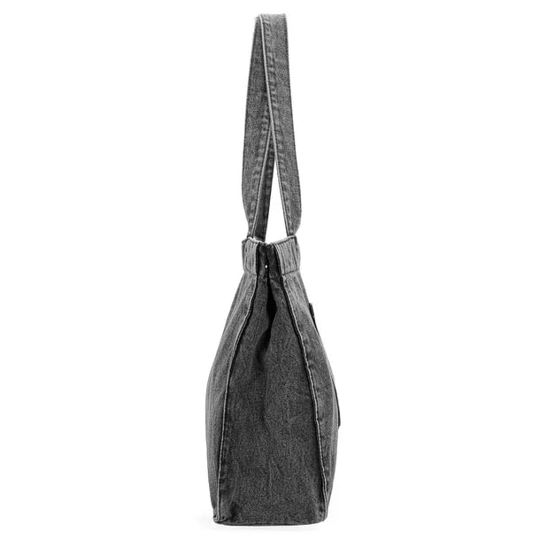 Load image into Gallery viewer, WG143-2006BK - Wrangler Stitch Denim Tote Bag - Black
