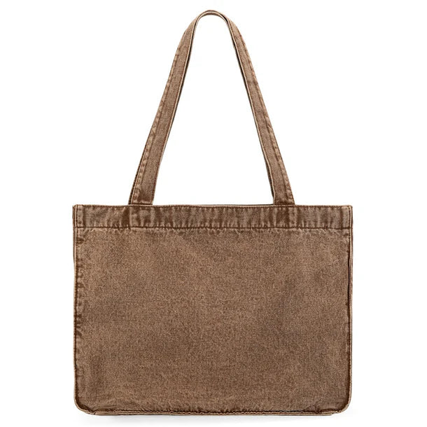 Load image into Gallery viewer, WG143-2006BR - Wrangler Stitch Denim Tote Bag - Brown
