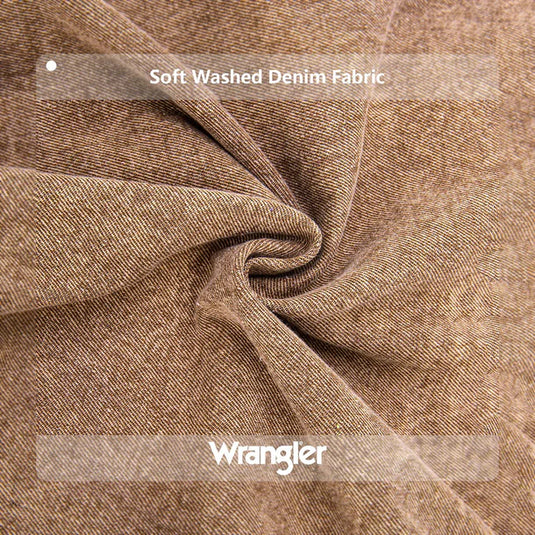 WG143-2006BR - Wrangler Stitch Denim Tote Bag - Brown