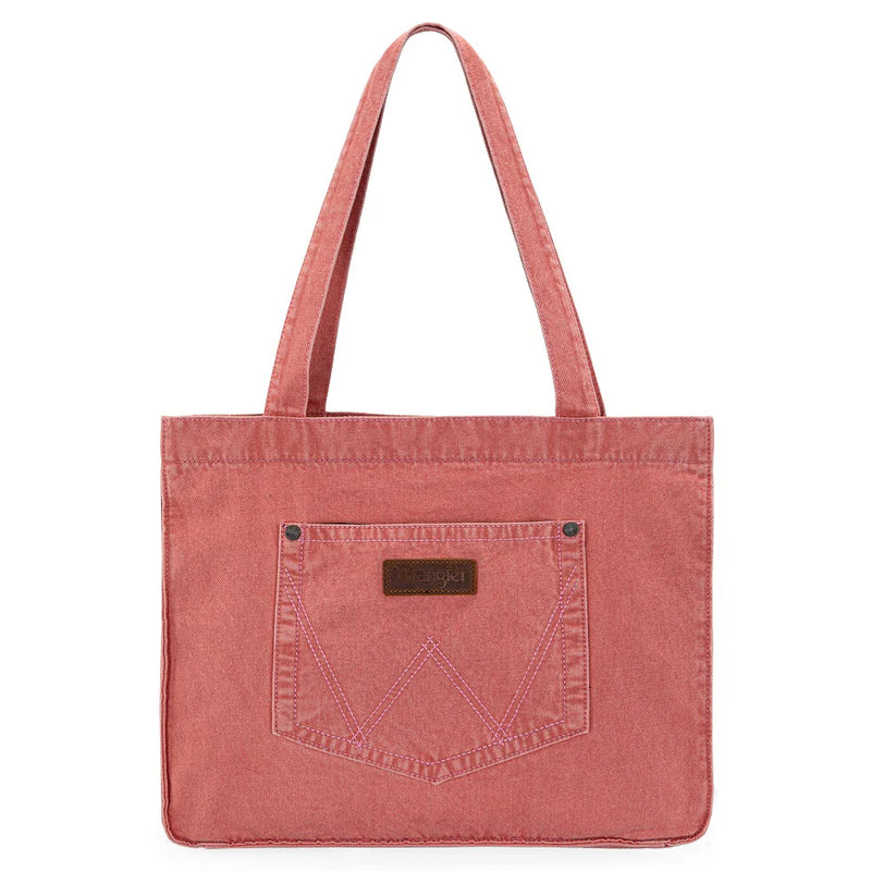 Load image into Gallery viewer, WG143-2006PK - Wrangler Stitch Denim Tote Bag - Pink
