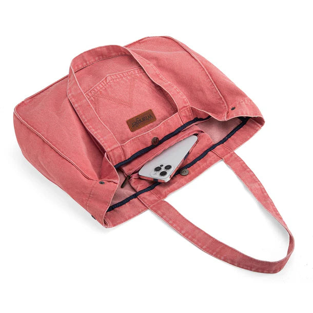 Load image into Gallery viewer, WG143-2006PK - Wrangler Stitch Denim Tote Bag - Pink

