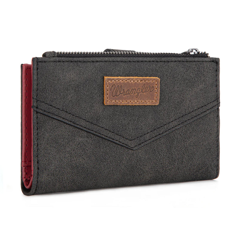 Load image into Gallery viewer, WG162-W0333BK - Wrangler Card Holder Bi-Fold Wallet - Black
