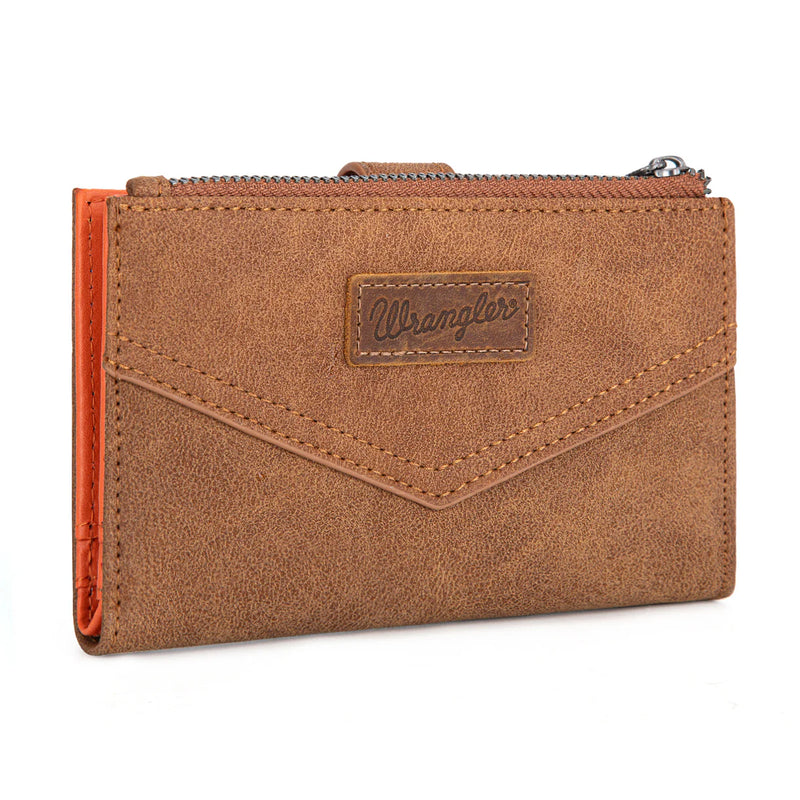 Load image into Gallery viewer, WG162-W0333BR - Wrangler Card Holder Bi-Fold Wallet - Brown
