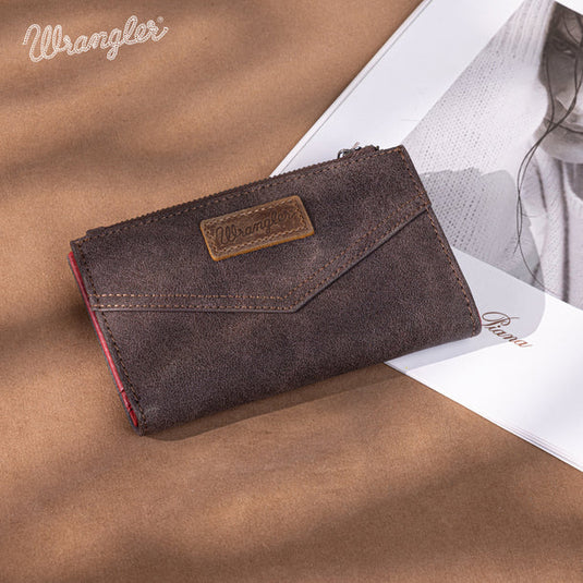 WG162-W0333CF - Wrangler Card Holder Bi-Fold Wallet - Coffee