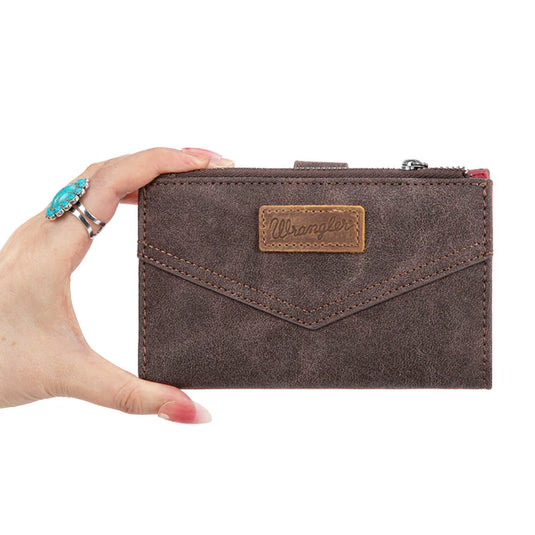 WG162-W0333CF - Wrangler Card Holder Bi-Fold Wallet - Coffee