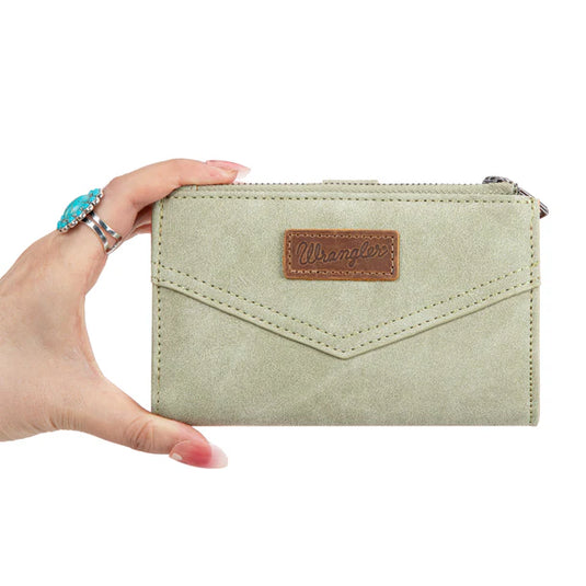 WG162-W0333GN - Wrangler Card Holder Bi-Fold Wallet - Green