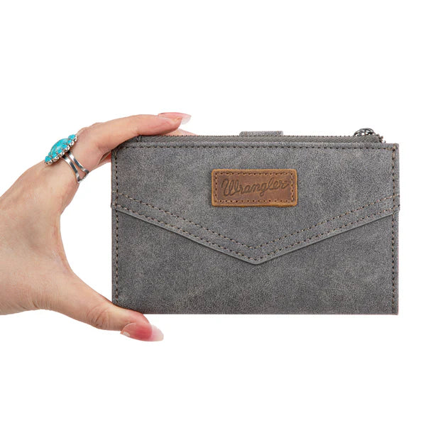 Load image into Gallery viewer, WG162-W0333GY - Wrangler Card Holder Bi-Fold Wallet - Grey
