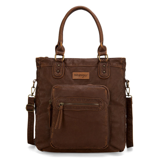 WG165-1110BR - Wrangler Slouchy Tote/Crossbody - Brown