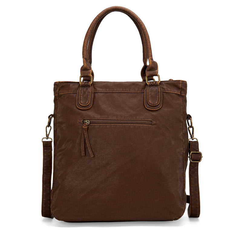 Load image into Gallery viewer, WG165-1110BR - Wrangler Slouchy Tote/Crossbody - Brown
