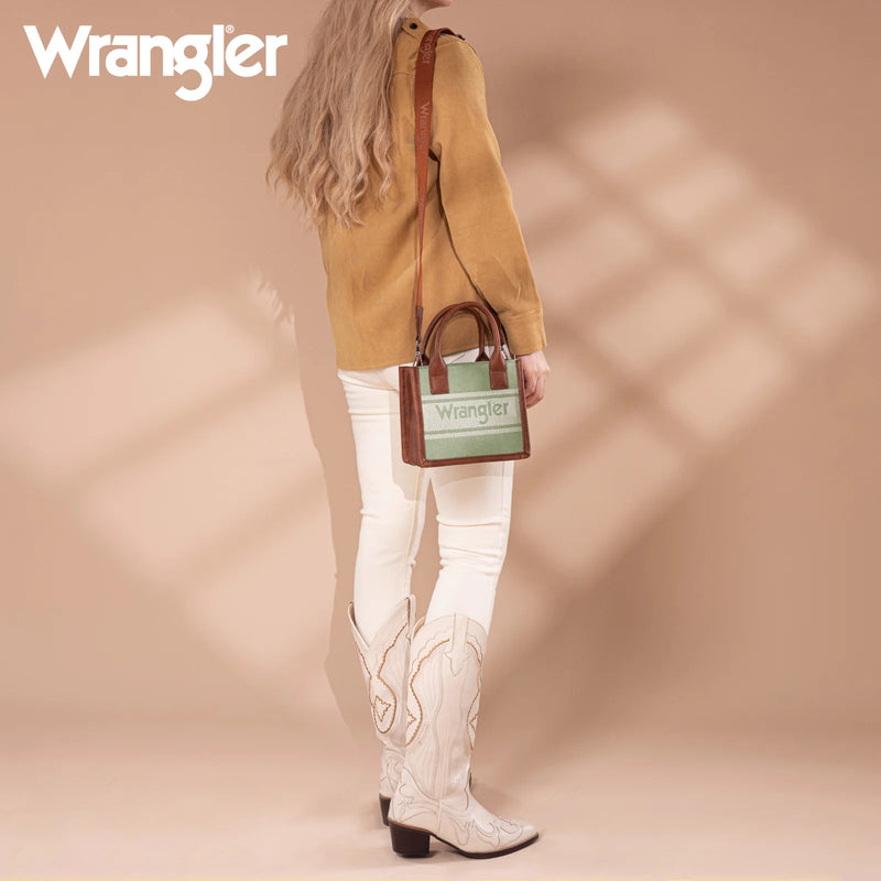 Load image into Gallery viewer, WG171-2811LGN - Wrangler Logo Mini Tote/Crossbody
