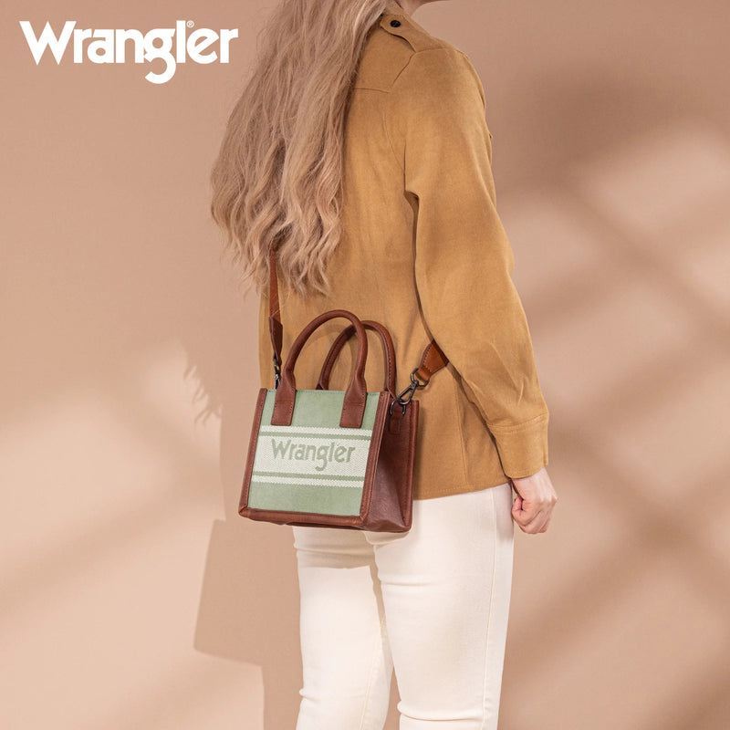 Load image into Gallery viewer, WG171-2811LGN - Wrangler Logo Mini Tote/Crossbody
