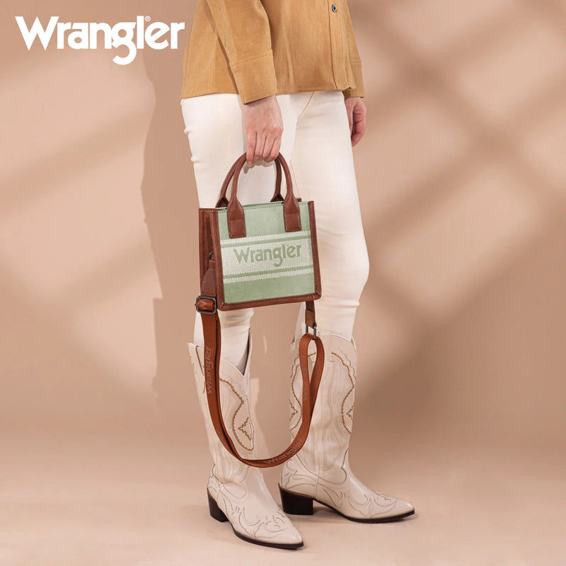 Load image into Gallery viewer, WG171-2811LGN - Wrangler Logo Mini Tote/Crossbody
