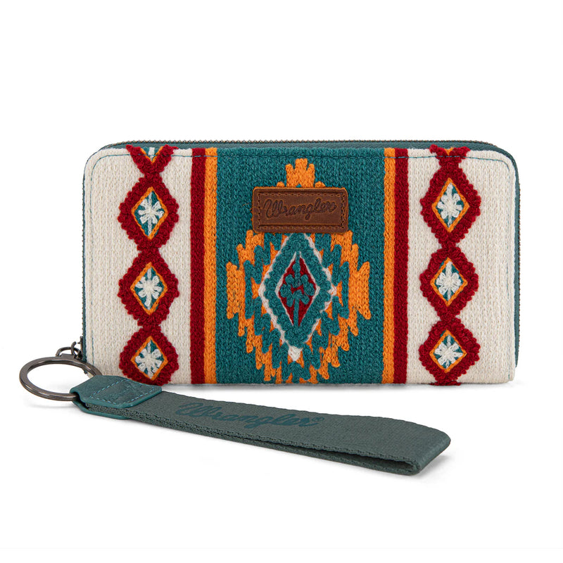 Load image into Gallery viewer, WG174-W0062NY - Wrangler Southwestern Knitted Wallet/Wristlet - Navy
