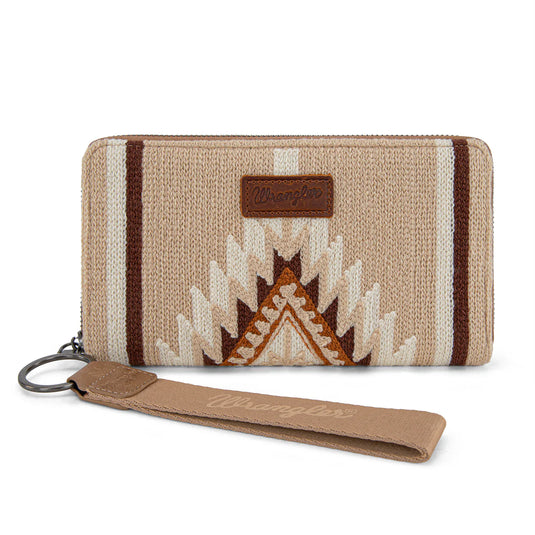 WG174-W006KH - Wrangler Southwestern Knitted Wallet/Wristlet - Khaki